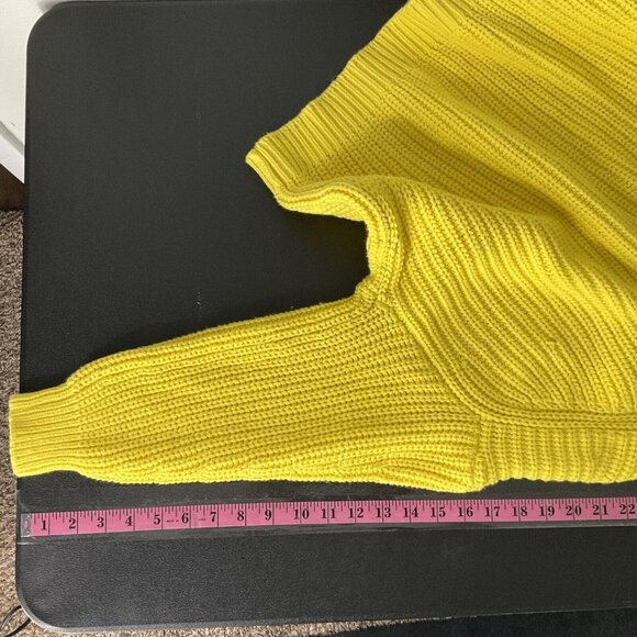 Maeve Sweater Women M Yellow Knit Chunky Wool Blend‎ Pullover - Picture 9 of 9